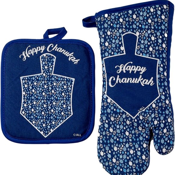 Lite Chanukah Mosaic Two Piece Chanukah Hostess Set, Comes with Pot Holder and O - Picture 1 of 4